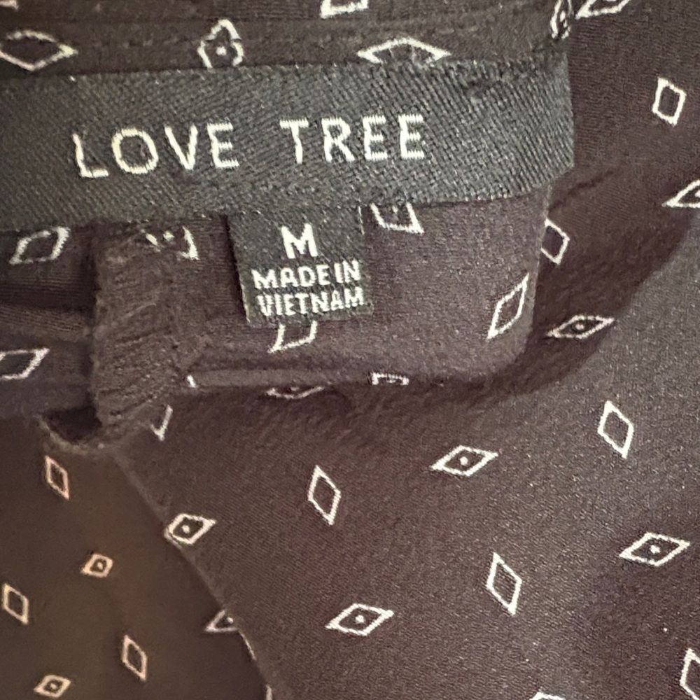 Love Tree Black diamond dot Lace Trim Cropped Topper - Picture 4 of 4